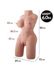 724Haz 6 Kg Mini Yarım Vücut Manken | Gerçekçi Silikon ve TPE Seks Oyuncağı