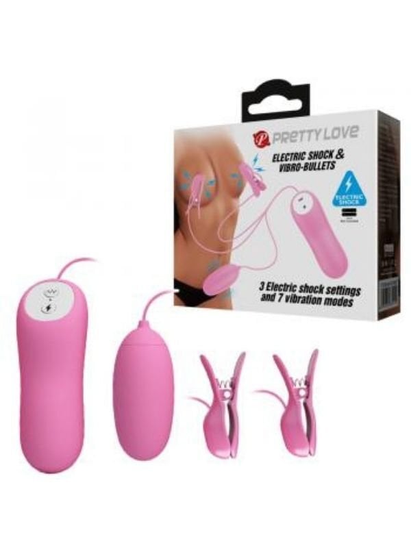 Censan 7 Titreşim 3 Elektrik Çarpma Etkili Meme Kelepçeleri ve Vibratör | Elektrostimülasyon ve Güçlü Titreşim