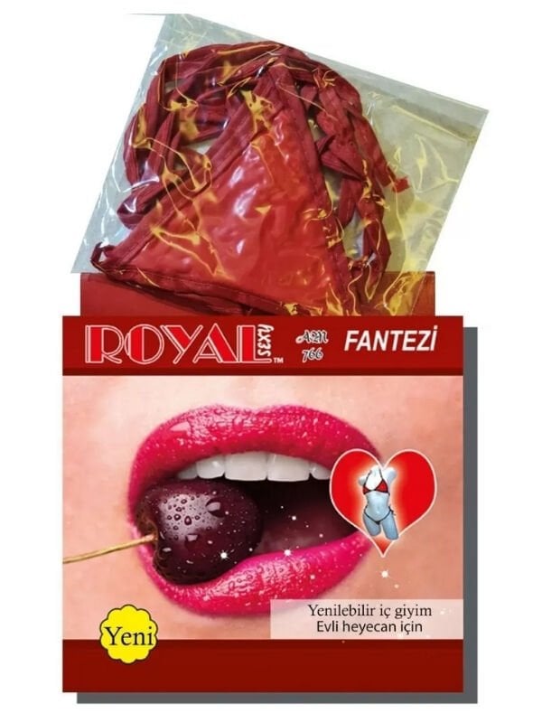 Censan Royal Yenilebilir Tanga Sütyen Kiraz Aromalı