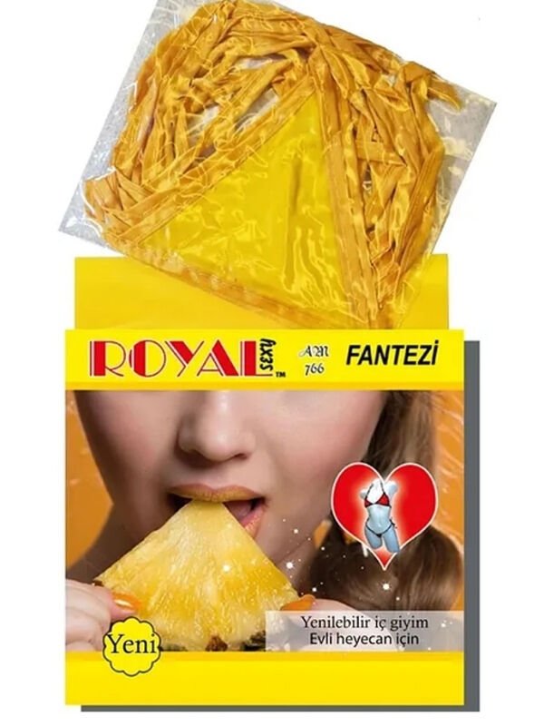 Royal Yenilebilir Tanga Sütyen Ananas Aromalı