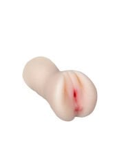 18 cm Çift Girişli Ten Rengi Anal ve Vajinal Mastürbatör | Gerçekçi Dokulu ve Konforlu