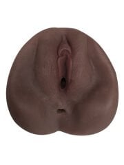 Ultra Gerçekçi Çift Girişli Suni Vajina & Anal Mastürbatör – Zenci Model | 724Haz