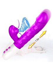 FoxShow V20 İleri-Geri Hareketli & Klitoris Emiş Fonksiyonlu Premium Vibratör | 724Haz