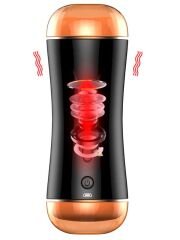 FoxShow S2 Titreşimli Şarjlı Vajina ve Anal Mastürbatör