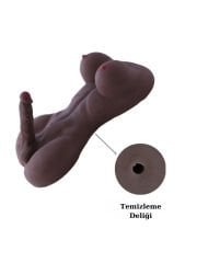 Yarım Vücut Zenci Trans Manken | Gerçekçi Silikon ve TPE Seks Oyuncağı | 724Haz