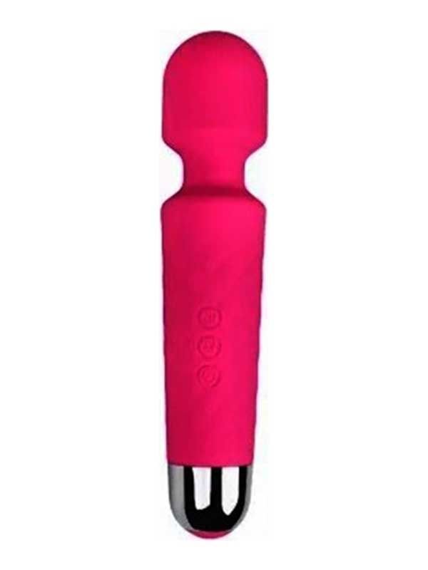 Female Wand Massager Şarjlı Vibratör | 20 Modlu Pembe Masaj Cihazı