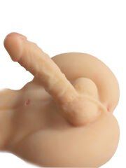 Yarım Vücut Beyaz Trans Manken | Gerçekçi Silikon Model, Vantuzlu Sabitleme | 724Haz