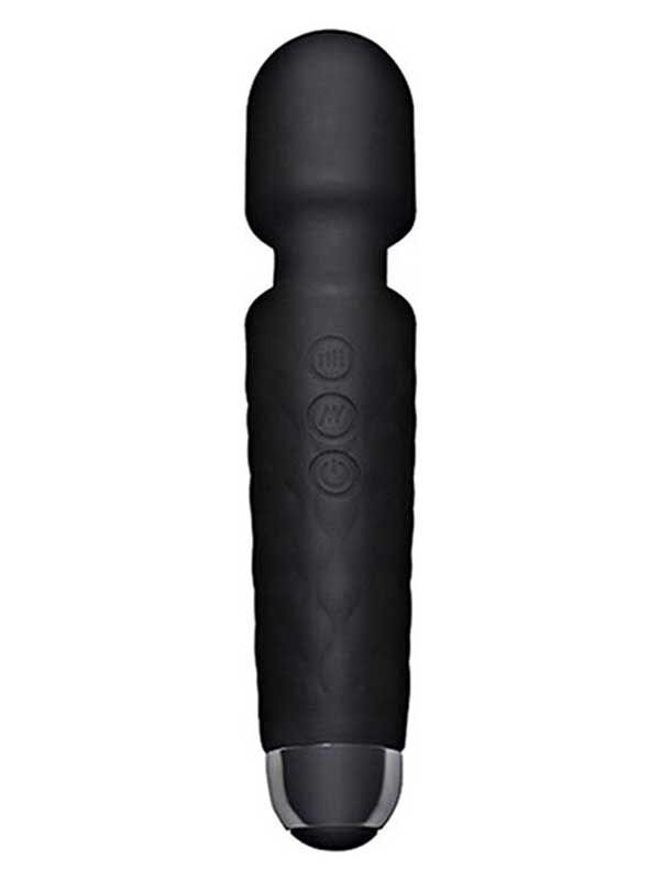 Female Wand Massager Şarjlı Vibratör | Siyah, Güçlü Titreşimli, Sessiz ve Suya Dayanıklı