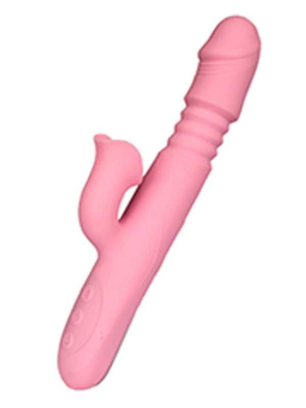 Klitoris Uyarıcılı Isıtmalı Vibratör - 7 Modlu Su Geçirmez Şarjlı (23 cm)