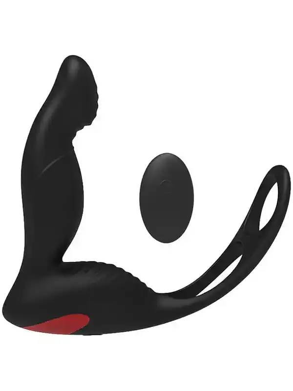 Penis Halkalı Prostat Şarjlı Uzaktan Kumandalı Anal Vibratör | Çift Fonksiyon & Bluetooth