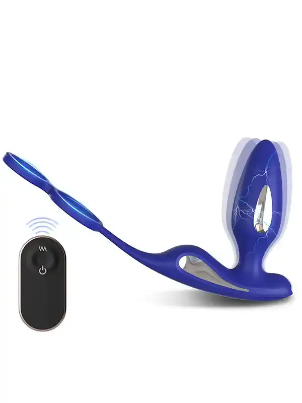 Penis Halkalı Prostat & Elektro‑Şok Özellikli Anal Vibratör | Güçlü & Yenilikçi
