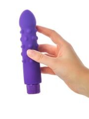 Mor Benekli Silikon Vibratör | 17 cm, Gerçekçi Doku, Sessiz ve Su Geçirmez