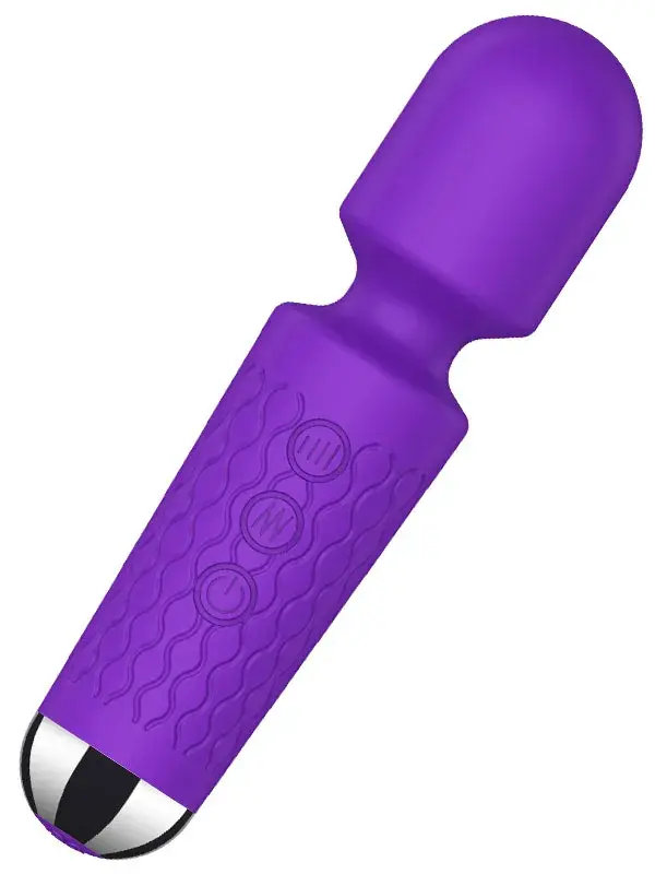 Şarjlı Wand Vibratör 15 cm (Mor) | Güçlü, Su Geçirmez, Kablosuz