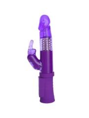 Klitoral Uyarıcı Vibratör - TPR Mor 22 cm G-Noktası ve Masaj Toplu