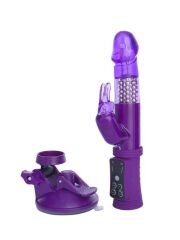Klitoral Uyarıcı Vibratör - TPR Mor 22 cm G-Noktası ve Masaj Toplu