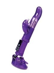 Klitoral Uyarıcı Vibratör TPR Mor 22,5 cm