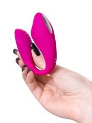 Censan Cobrum Çiftler İçin Vibratör Silikon Pembe 9,6 cm