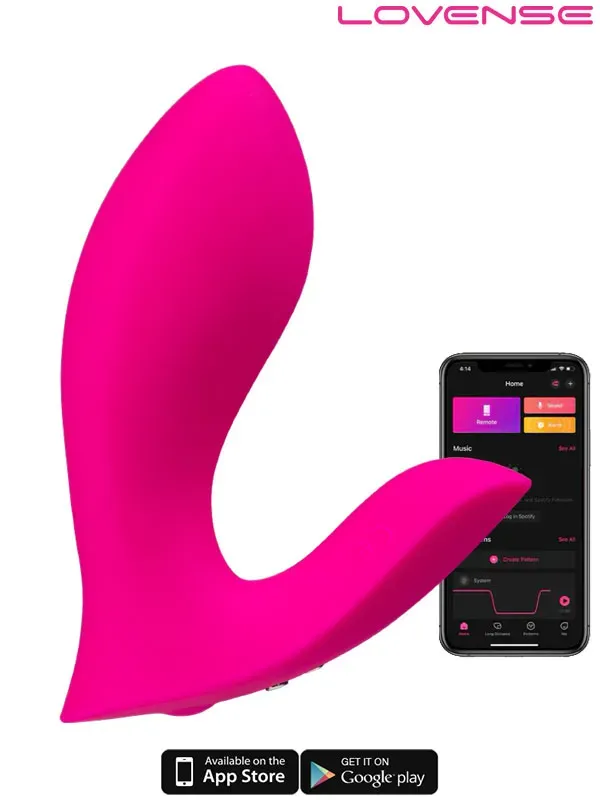 Lovense Flexer App Kontrollü Vibratör | G‑Spot & Klitoris, Su Geçirmez