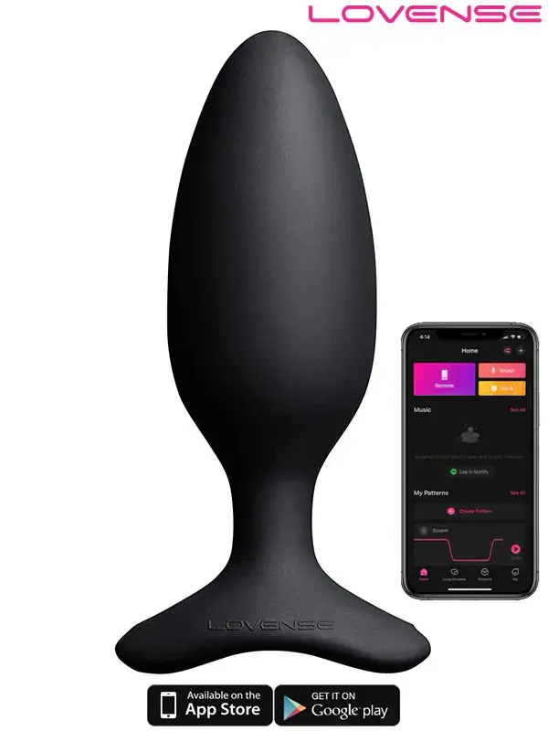 Lovense Hush 2 Anal Plug (1.75”) - App Kontrollü, Şarjlı, Sessiz Titreşimli Geniş Boy Akıllı Plug