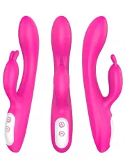 Isıtmalı Şarjlı Güçlü Titreşimli Tavşan Vibratör 22 cm