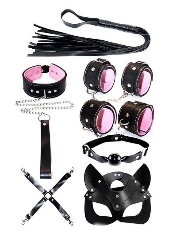 7 Parçalı Fetis Set 1 – Suni Deri Fantezi Aksesuar Seti | 724Haz