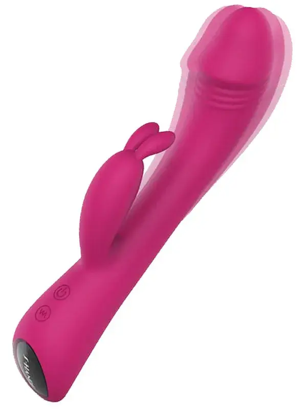 Ultra Güçlü Şarjlı Titreşimli Tavşan Vibratör 22 cm | Çift Etkili, Su Geçirmez, Silikon