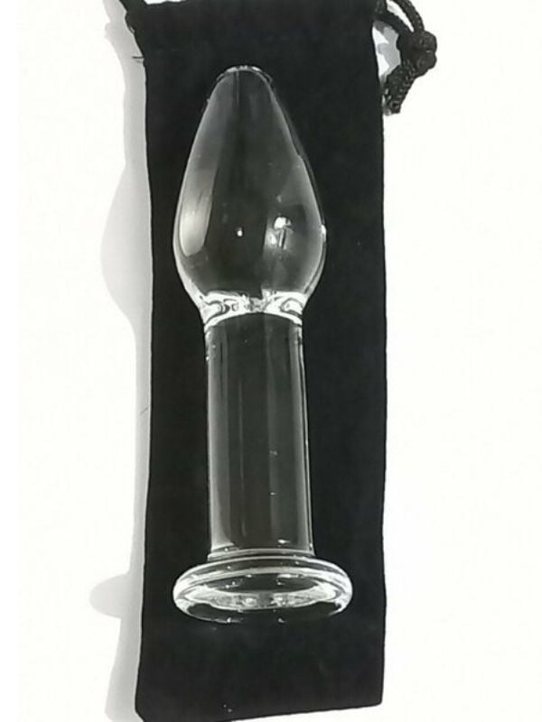 12 cm Cam Anal Plug | Şeffaf Cam & Ergonomik Konfor | 724Haz