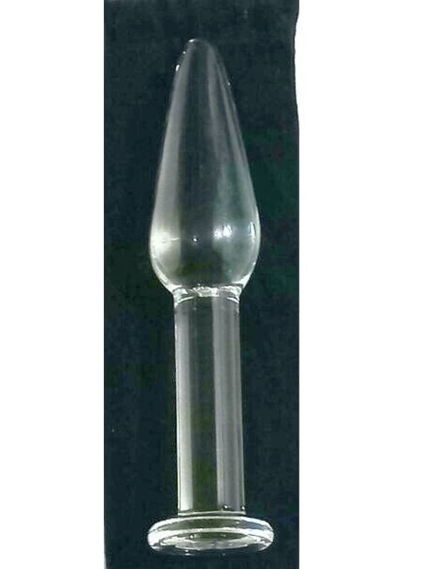 14 cm Cam Anal Plug | Şeffaf, Pürüzsüz ve Estetik Tasarım