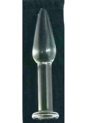 14 cm Cam Anal Plug | Şeffaf, Pürüzsüz ve Estetik Tasarım