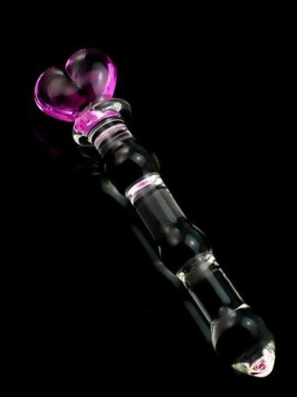 20 cm Boğumlu Cam Dildo | Şeffaf Şıklık & Tatmin Edici Doku | 724Haz