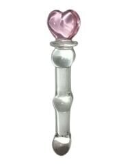 20 cm Boğumlu Cam Dildo | Şeffaf ve Ergonomik Tasarım