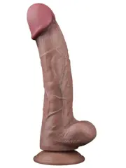 26,5 cm Çift Katmanlı Platinyum Silikon Realistik Penis