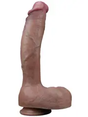 Çift Katmanlı Platin Silikon Gerçekçi Dildo - 27 cm Ten Rengi