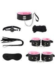 7 Parçalı Fetis Set Pembe – Ayarlanabilir BDSM Aksesuar Seti | 724Haz