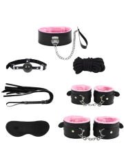 7 Parçalı Fetis Set Pembe – Ayarlanabilir BDSM Aksesuar Seti | 724Haz