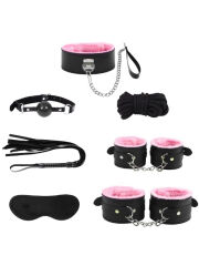 7 Parçalı Fetis Set Pembe – Ayarlanabilir BDSM Aksesuar Seti | 724Haz